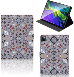 B2Ctelecom Foto Hoesje iPad Pro 11 (2020) Hoesje met Magneetsluiting Flower Tiles