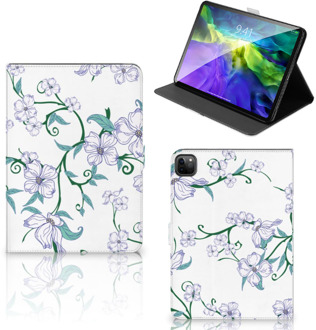 B2Ctelecom Foto Hoesje iPad Pro 11 (2020) Tablet Hoes met Magneetsluiting Personaliseren Blossom White