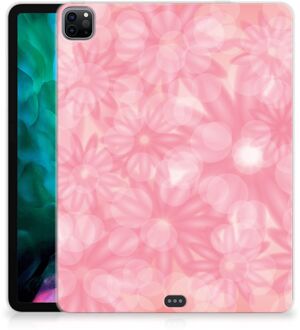 B2Ctelecom Foto hoesje iPad Pro 12.9 (2020) | iPad Pro 12.9 (2021) Back Cover Lente Bloemen met doorzichte zijkanten