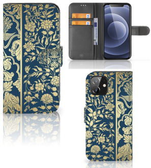 B2Ctelecom Foto hoesje iPhone 12 | 12 Pro (6.1") Telefoon Case Golden Flowers