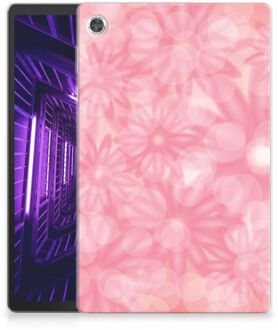 B2Ctelecom Foto hoesje Lenovo Tab M10 Plus Back Cover Lente Bloemen met doorzichte zijkanten