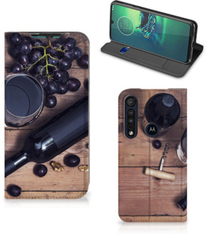 B2Ctelecom Foto hoesje Motorola G8 Plus Smart Cover Wijn