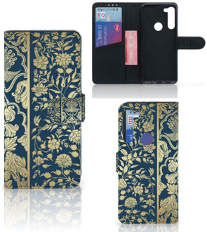 B2Ctelecom Foto hoesje Motorola G8 Power Telefoon Case Golden Flowers