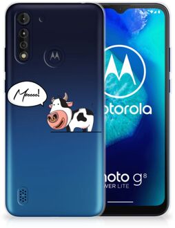 B2Ctelecom Foto hoesje Motorola Moto G8 Power Lite Telefoon Hoesje Gepersonaliseerd Cadeau Cow