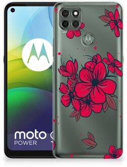 B2Ctelecom Foto hoesje Motorola Moto G9 Power Telefoon Hoesje Blossom Red