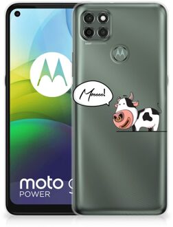 B2Ctelecom Foto hoesje Motorola Moto G9 Power Telefoon Hoesje Gepersonaliseerd Cadeau Cow