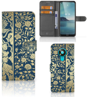 B2Ctelecom Foto hoesje Nokia 3.4 Telefoon Case Golden Flowers