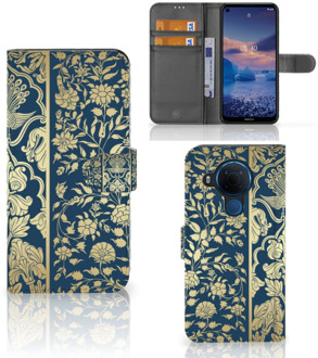 B2Ctelecom Foto hoesje Nokia 5.4 Telefoon Case Golden Flowers