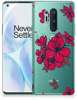 B2Ctelecom Foto hoesje OnePlus 8 Pro Telefoon Hoesje Blossom Red