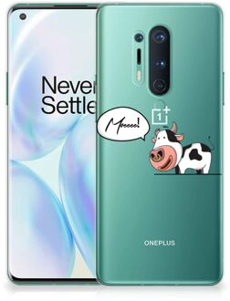 B2Ctelecom Foto hoesje OnePlus 8 Pro Telefoon Hoesje Gepersonaliseerd Cadeau Cow