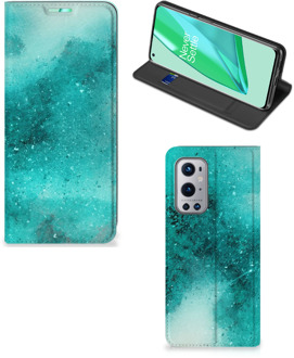 B2Ctelecom Foto hoesje OnePlus 9 Pro Smart Cover Painting Blue