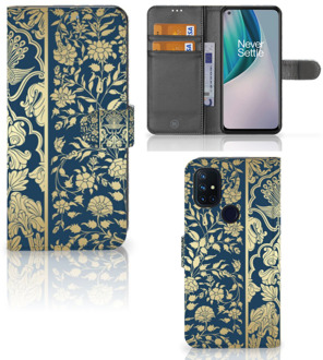 B2Ctelecom Foto hoesje OnePlus Nord N10 Telefoon Case Golden Flowers