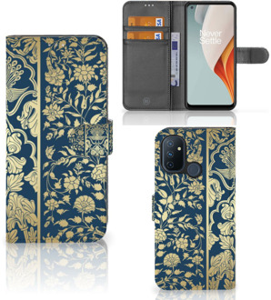 B2Ctelecom Foto hoesje OnePlus Nord N100 Telefoon Case Golden Flowers