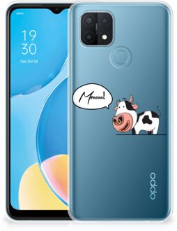 B2Ctelecom Foto hoesje OPPO A15 Telefoon Hoesje Gepersonaliseerd Cadeau Cow