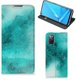 B2Ctelecom Foto hoesje OPPO A52 | A72 Smart Cover Painting Blue