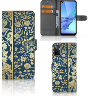 B2Ctelecom Foto hoesje OPPO A53 | OPPO A53s Telefoon Case Golden Flowers