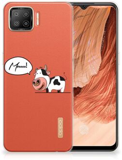 B2Ctelecom Foto hoesje OPPO A73 4G Telefoon Hoesje Gepersonaliseerd Cadeau Cow