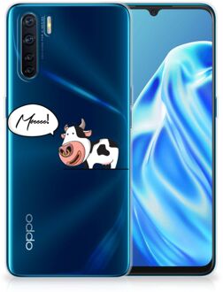 B2Ctelecom Foto hoesje OPPO A91 Telefoon Hoesje Gepersonaliseerd Cadeau Cow