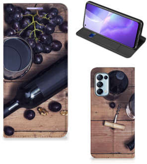 B2Ctelecom Foto hoesje OPPO Find X3 Lite Smart Cover Wijn