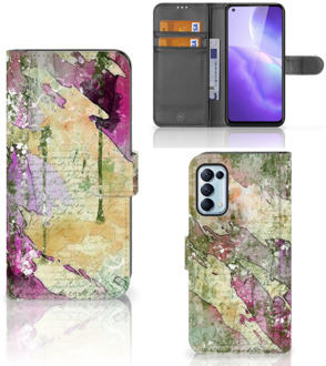 B2Ctelecom Foto hoesje OPPO Find X3 Lite Telefoonhoesje Letter Painting