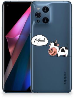 B2Ctelecom Foto hoesje OPPO Find X3 | X3 Pro Telefoon Hoesje Gepersonaliseerd Cadeau Cow