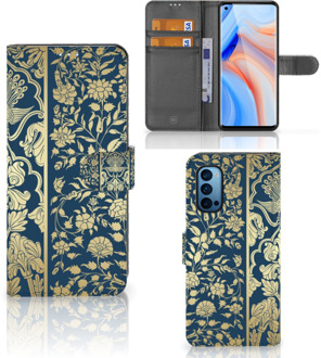 B2Ctelecom Foto hoesje OPPO Reno 4 Pro 5G Telefoon Case Golden Flowers