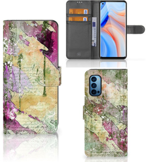 B2Ctelecom Foto hoesje OPPO Reno 4 Pro 5G Telefoonhoesje Letter Painting