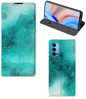 B2Ctelecom Foto hoesje OPPO Reno4 Pro 5G Smart Cover Painting Blue