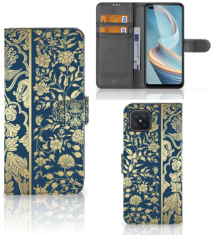 B2Ctelecom Foto hoesje OPPO Reno4 Z Telefoon Case Golden Flowers