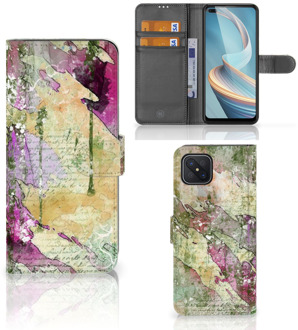 B2Ctelecom Foto hoesje OPPO Reno4 Z Telefoonhoesje Letter Painting