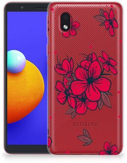 B2Ctelecom Foto hoesje Samsung Galaxy A01 Core Telefoon Hoesje Blossom Red