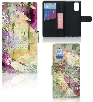 B2Ctelecom Foto hoesje Samsung Galaxy A02s Flip Cover Samsung M02s Telefoonhoesje Letter Painting