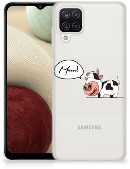 B2Ctelecom Foto hoesje Samsung Galaxy A12 Telefoon Hoesje Gepersonaliseerd Cadeau Cow