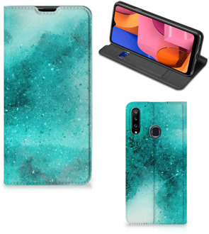 B2Ctelecom Foto hoesje Samsung Galaxy A20s Smart Cover Painting Blue