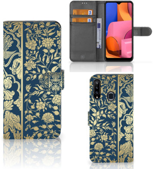 B2Ctelecom Foto hoesje Samsung Galaxy A20s Telefoon Case Golden Flowers