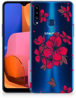 B2Ctelecom Foto hoesje Samsung Galaxy A20s Telefoon Hoesje Blossom Red