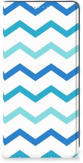 B2Ctelecom Foto hoesje Samsung Galaxy A21s Smart Cover Zigzag Blauw