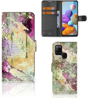 B2Ctelecom Foto hoesje Samsung Galaxy A21s Telefoonhoesje Letter Painting