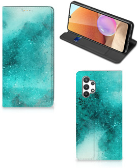 B2Ctelecom Foto hoesje Samsung Galaxy A32 4G Smart Cover Painting Blue