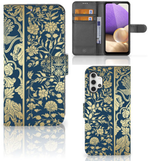 B2Ctelecom Foto hoesje Samsung Galaxy A32 4G Telefoon Case Golden Flowers