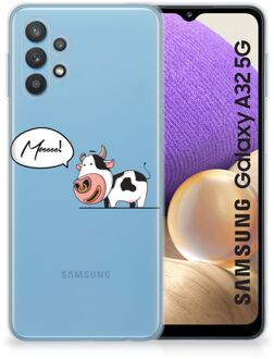 B2Ctelecom Foto hoesje Samsung Galaxy A32 5G Telefoon Hoesje Gepersonaliseerd Cadeau Cow