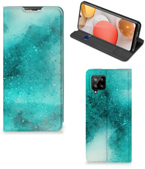 B2Ctelecom Foto hoesje Samsung Galaxy A42 Smart Cover Painting Blue