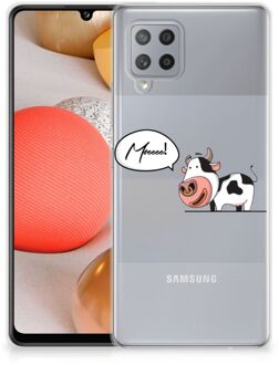 B2Ctelecom Foto hoesje Samsung Galaxy A42 Telefoon Hoesje Gepersonaliseerd Cadeau Cow