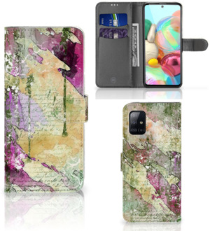 B2Ctelecom Foto hoesje Samsung Galaxy A71 Telefoonhoesje Letter Painting