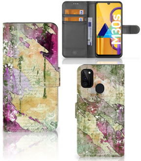 B2Ctelecom Foto hoesje Samsung Galaxy M21 Telefoonhoesje Letter Painting