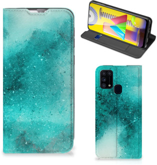 B2Ctelecom Foto hoesje Samsung Galaxy M31 Smart Cover Painting Blue