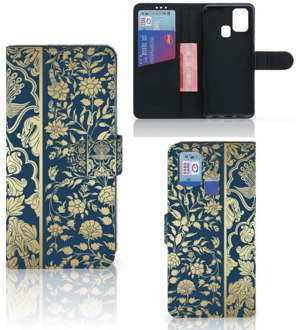 B2Ctelecom Foto hoesje Samsung Galaxy M31 Telefoon Case Golden Flowers