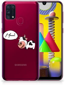 B2Ctelecom Foto hoesje Samsung Galaxy M31 Telefoon Hoesje Gepersonaliseerd Cadeau Cow