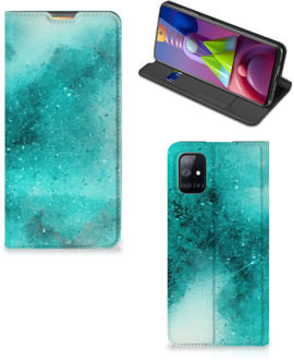 B2Ctelecom Foto hoesje Samsung Galaxy M51 Smart Cover Painting Blue