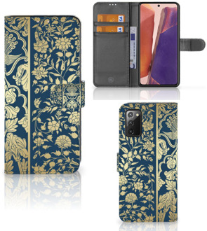 B2Ctelecom Foto hoesje Samsung Galaxy Note 20 Telefoon Case Golden Flowers